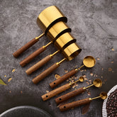Golden Stainless Steel Measuring Cups