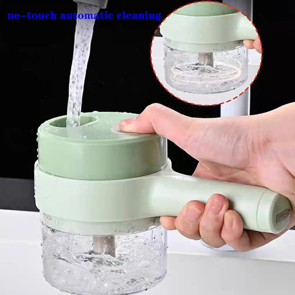 4 In 1 Electric Vegetable Cutter 14:200006151#1 Set