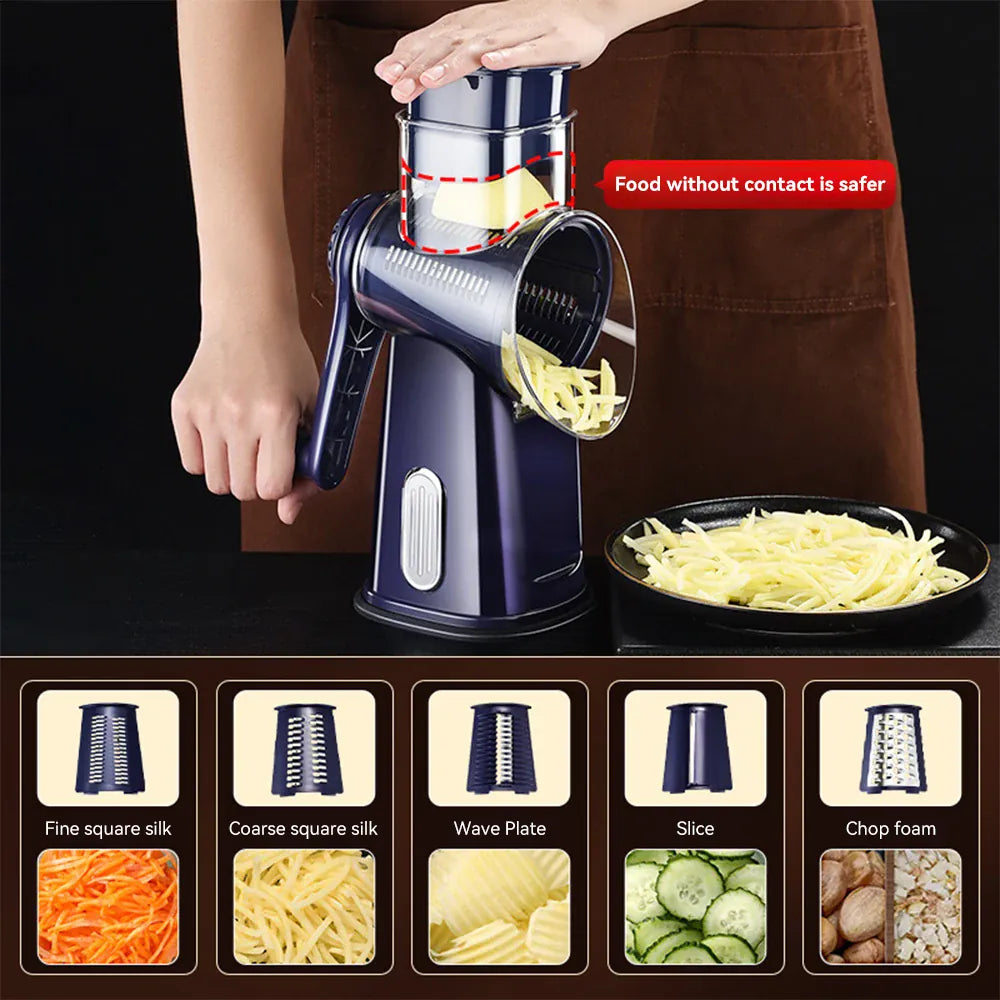 5 In 1 Multi-functional Vegetable & Cheese Grater 14:496#violet;200007763:201336105