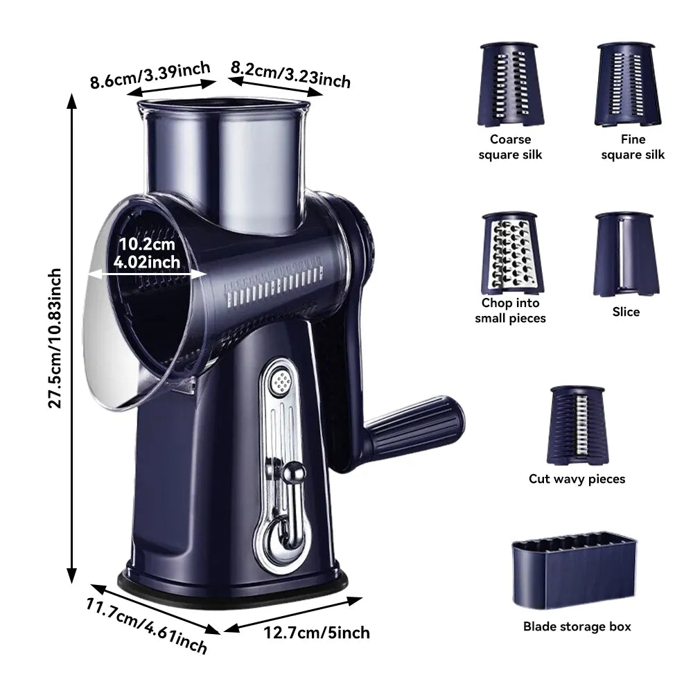 5 In 1 Multi-functional Vegetable & Cheese Grater 14:496#violet;200007763:201336105