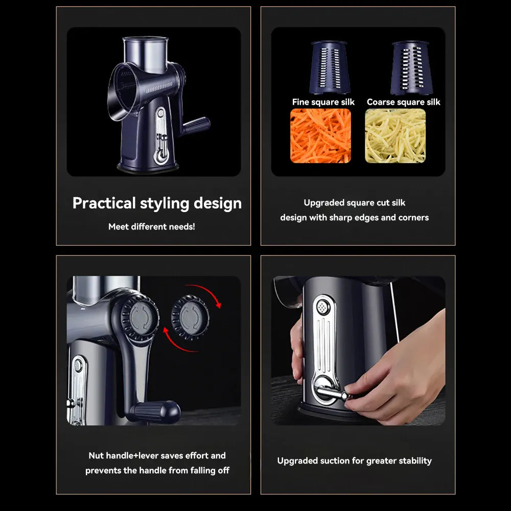 5 In 1 Multi-functional Vegetable & Cheese Grater 14:496#violet;200007763:201336105