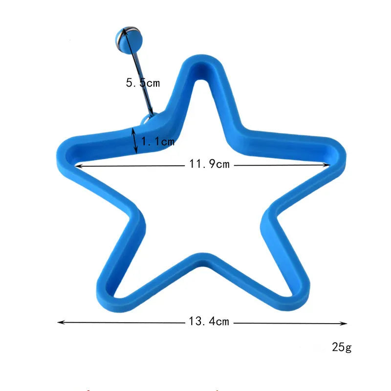 5 Shapes Mold Pancake & Egg Maker 14:691#star shape