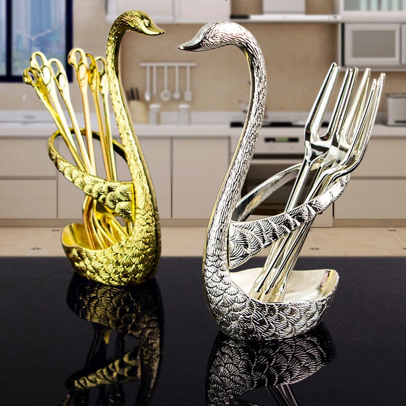 Golden Swan Base Utensil Holder