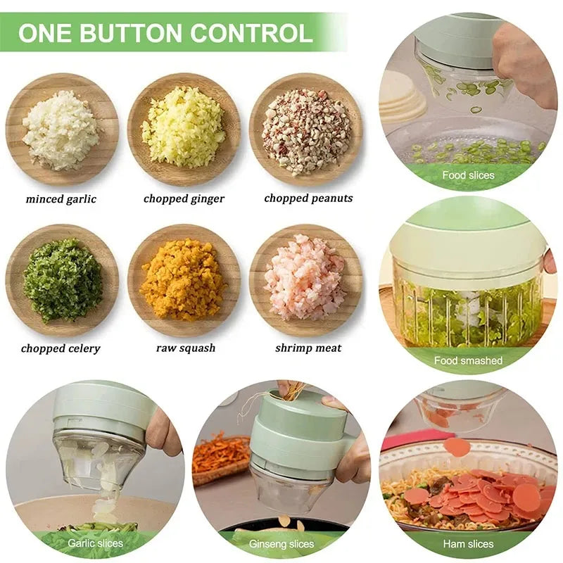 Electric 4 In 1  Vegetable Chopper