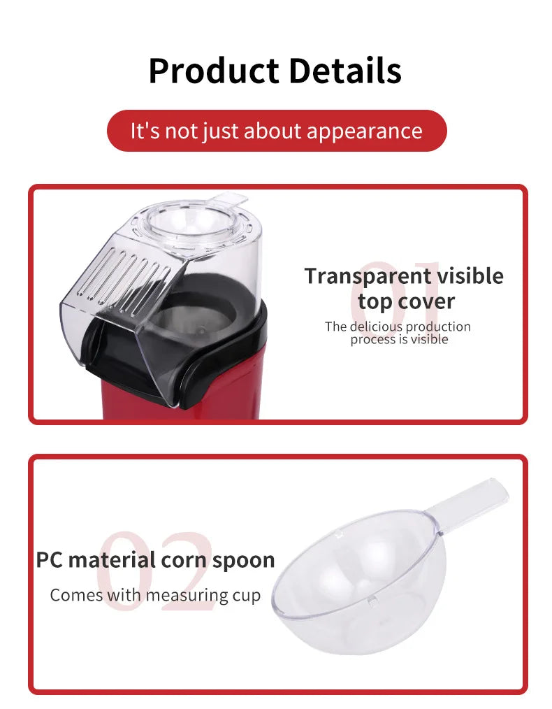 Portable Mini Electric Popcorn Maker