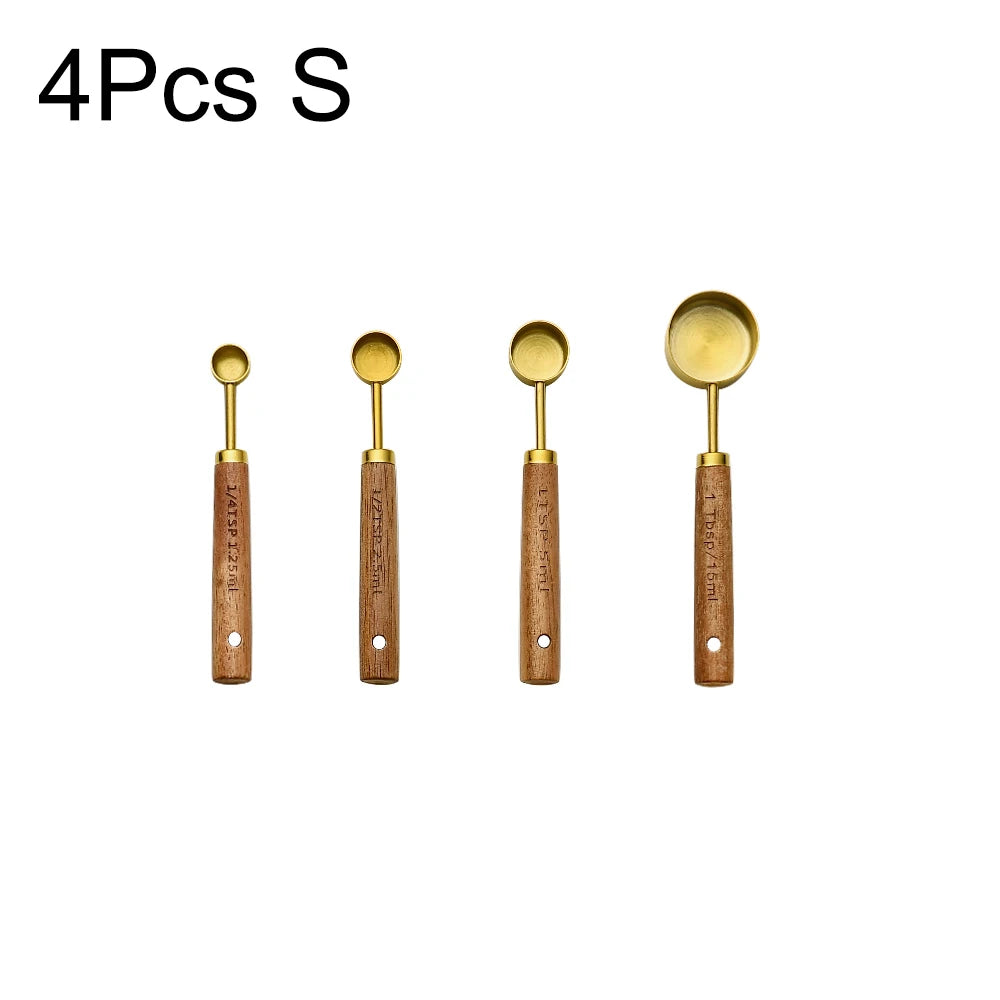 Golden Stainless Steel Measuring Cups