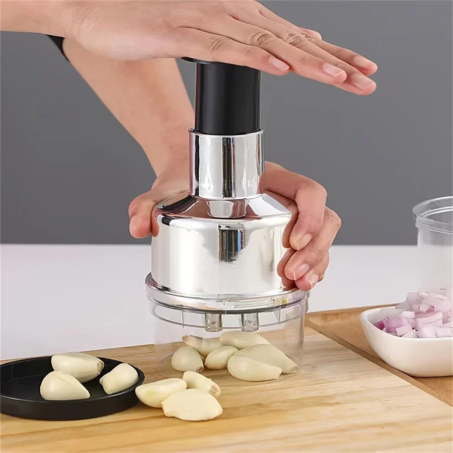 Hand Press Garlic Vegetable Chopper