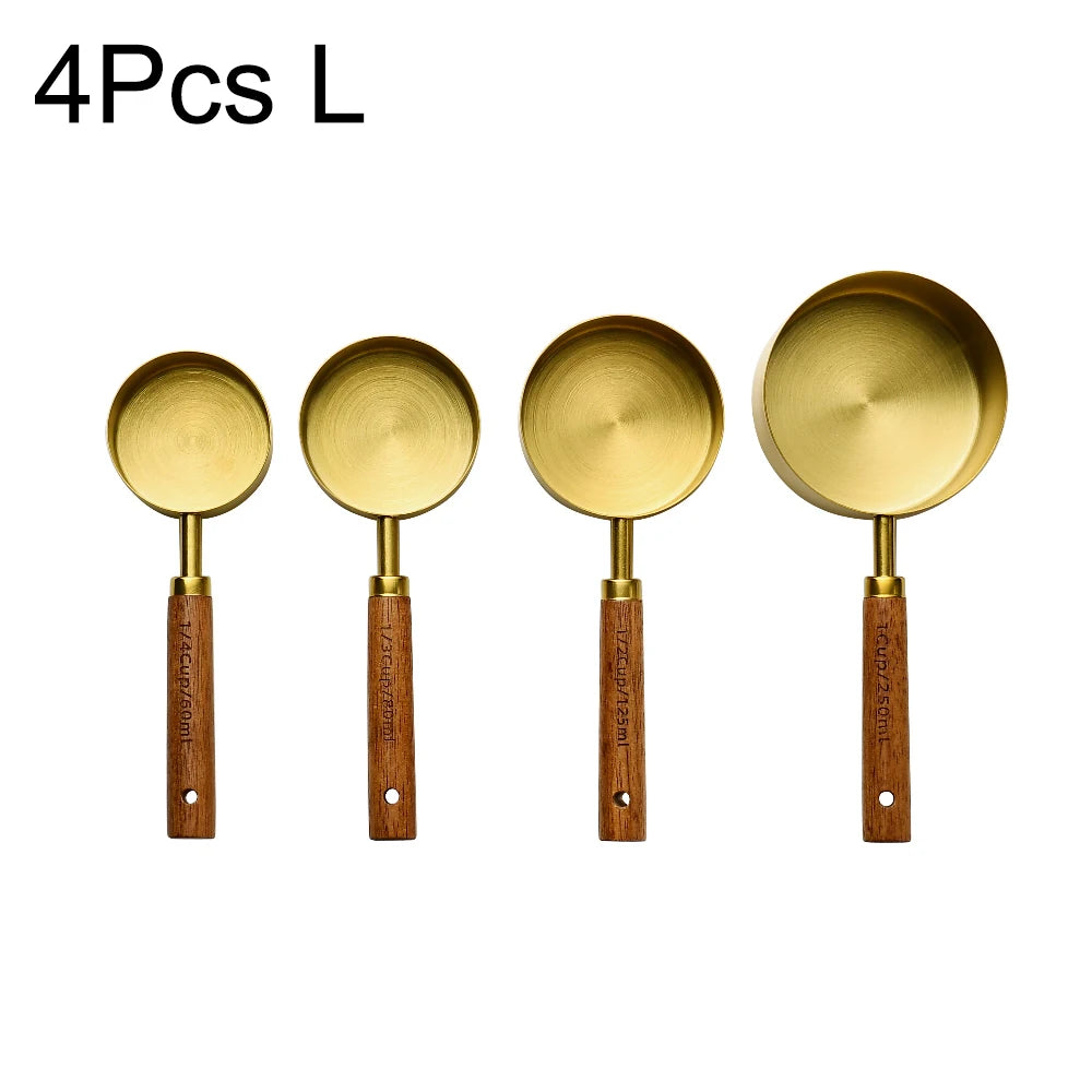 Golden Stainless Steel Measuring Cups