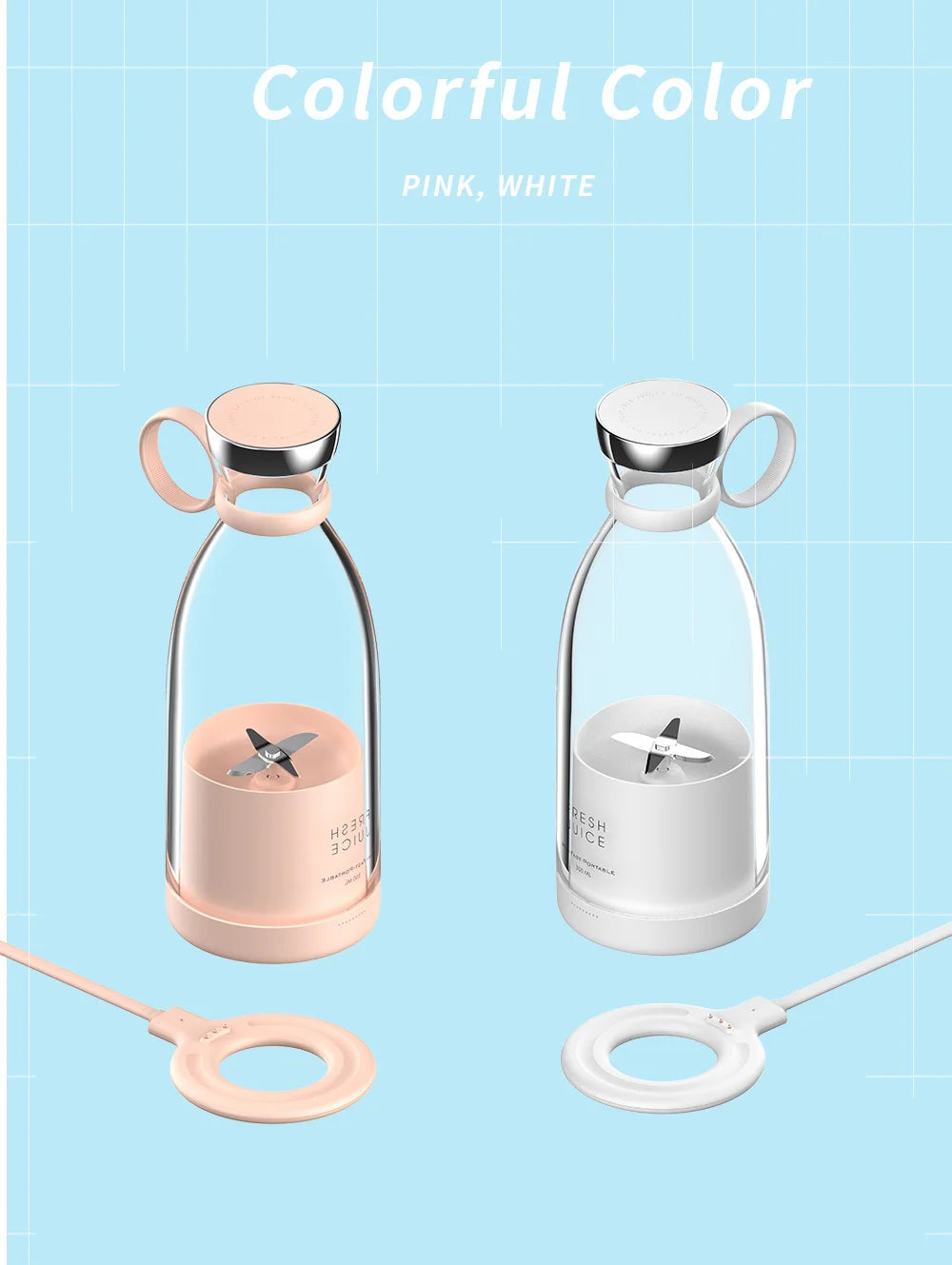 Electric Portable Rechargeable Wireless Juicer