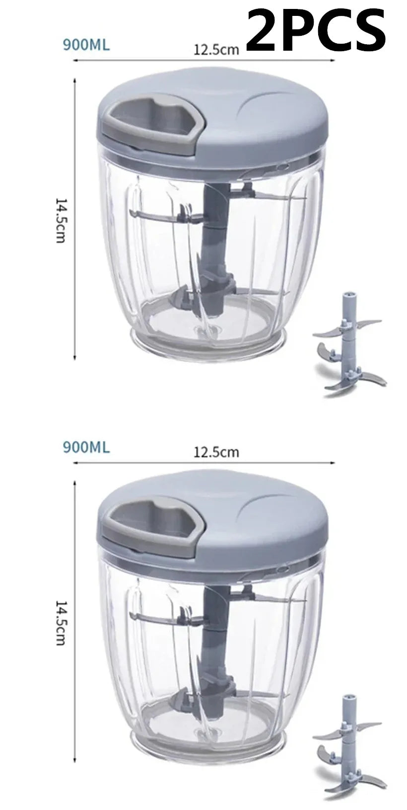 Garlic Chopper Manual Rotate Vegetable Cutter
