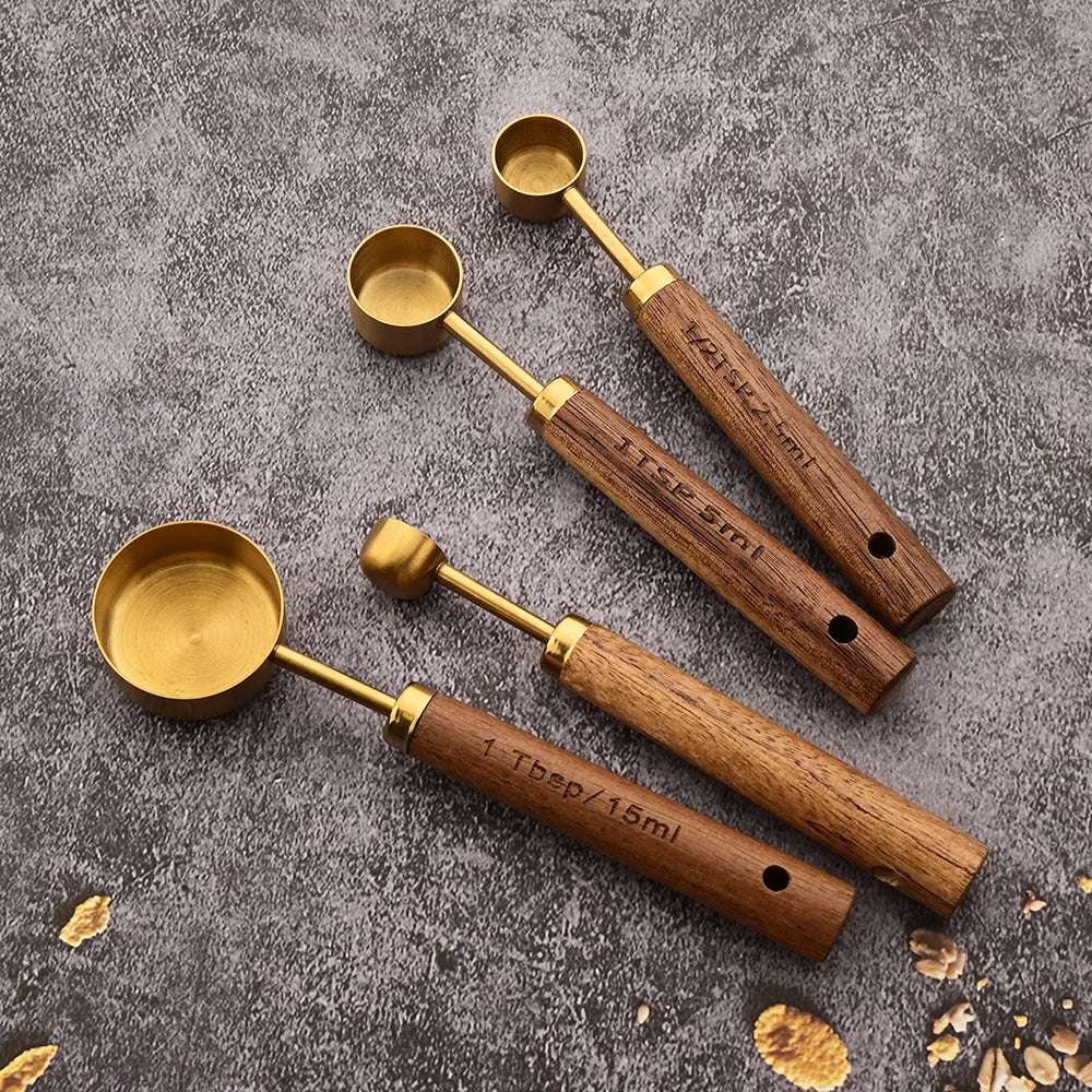 Golden Stainless Steel Measuring Cups