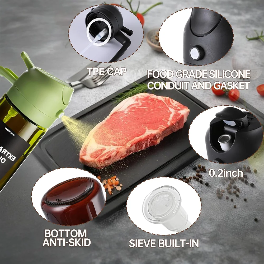 470 ML Cooking Oil Spray Bottle Dispenser