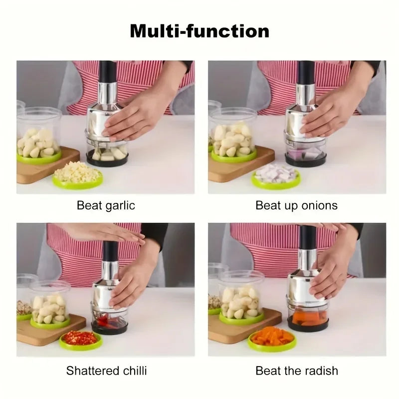 Hand Press Garlic Vegetable Chopper