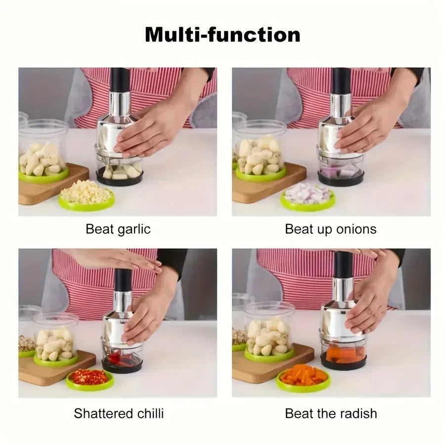 Hand Press Garlic Vegetable Chopper