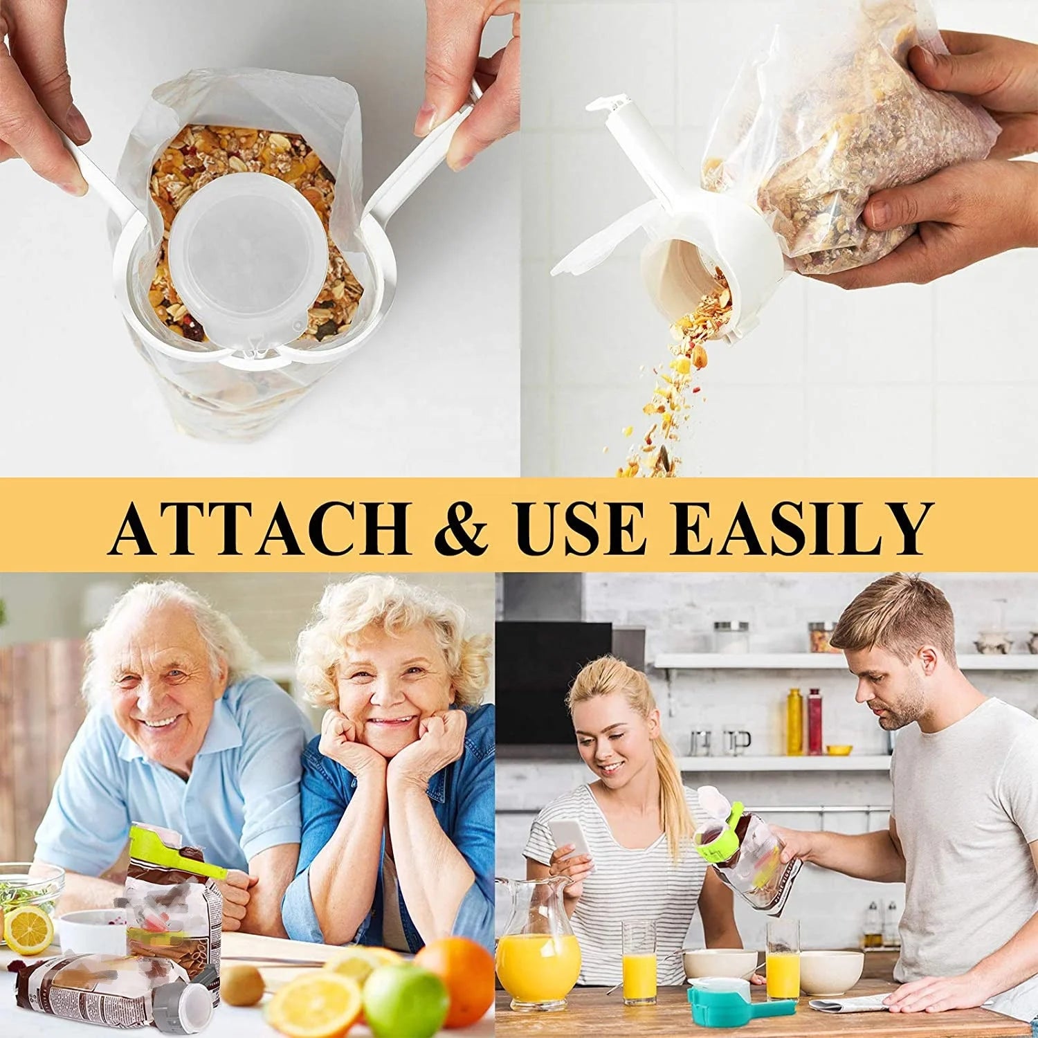 Food Bag Sealing Lid Cap Clip