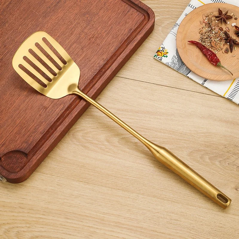 Golden Stainless Steel Kitchen Utensils Set