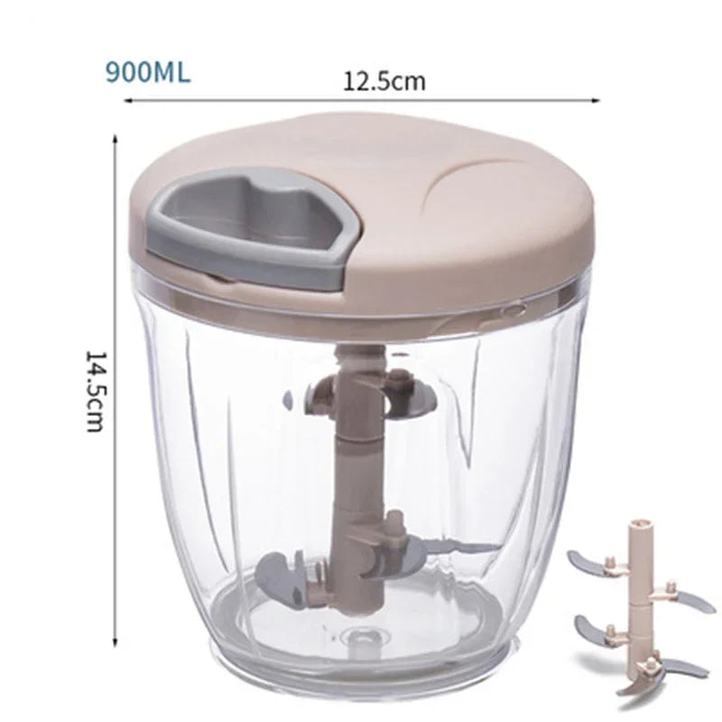 Garlic Chopper Manual Rotate Vegetable Cutter