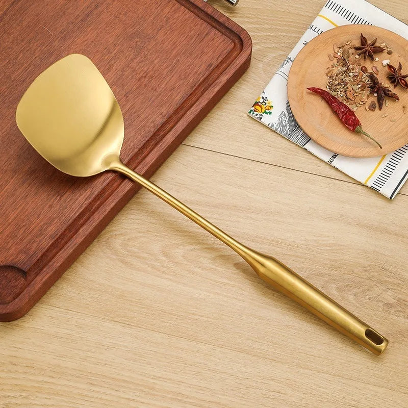 Golden Stainless Steel Kitchen Utensils Set