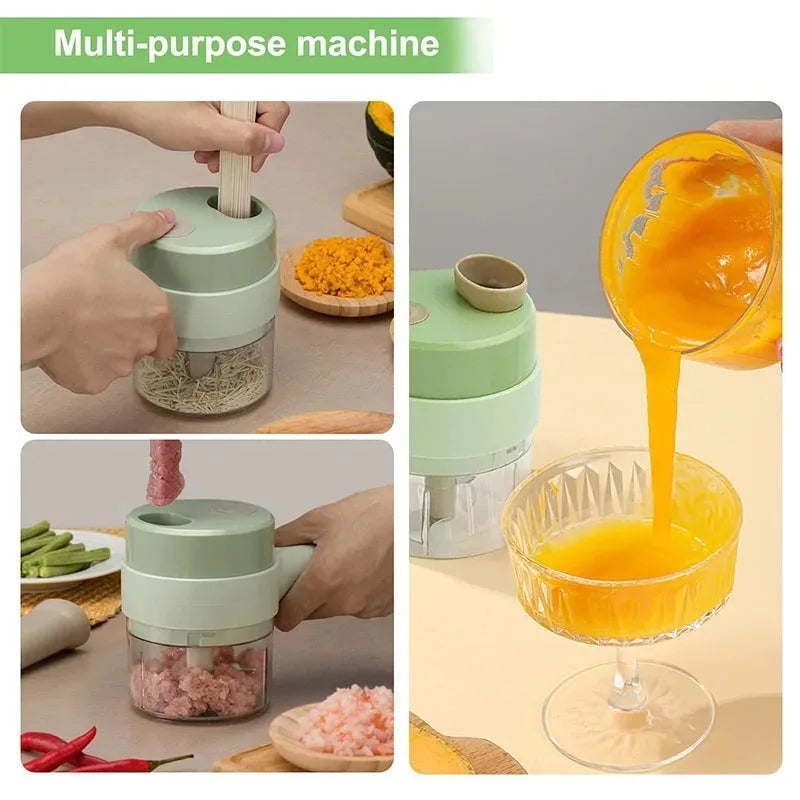 Electric 4 In 1  Vegetable Chopper