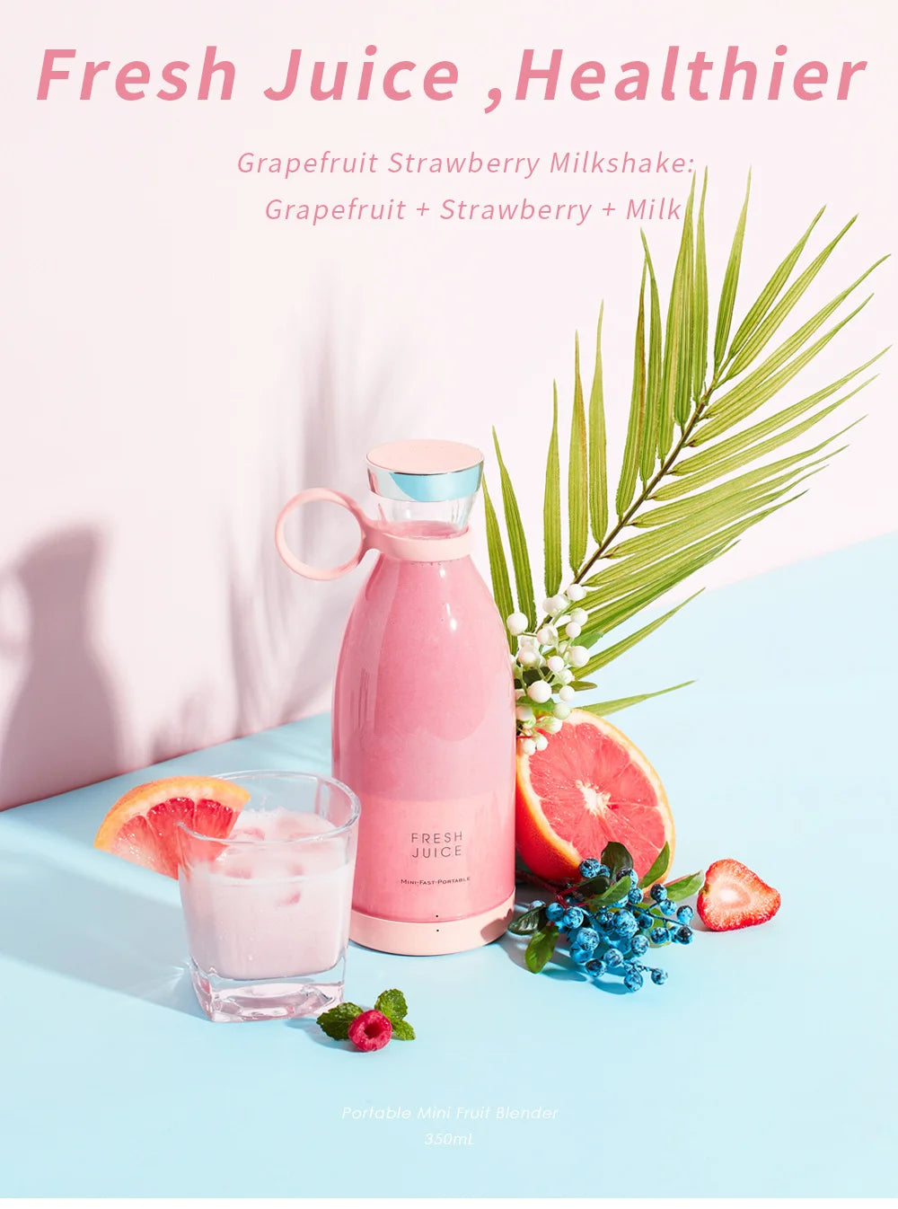 Electric Portable Rechargeable Wireless Juicer