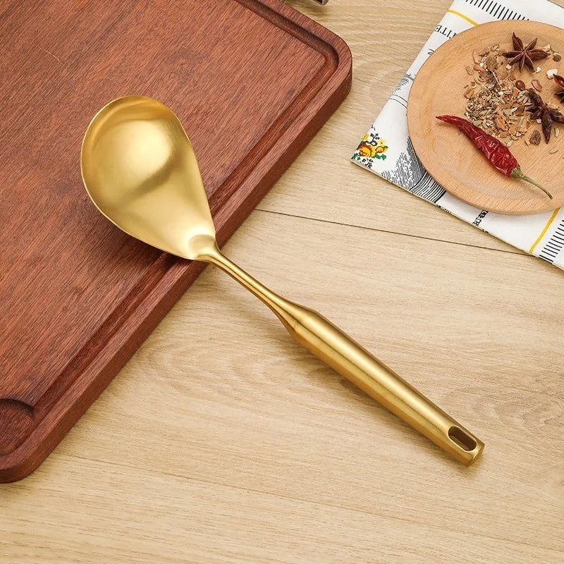 Golden Stainless Steel Kitchen Utensils Set