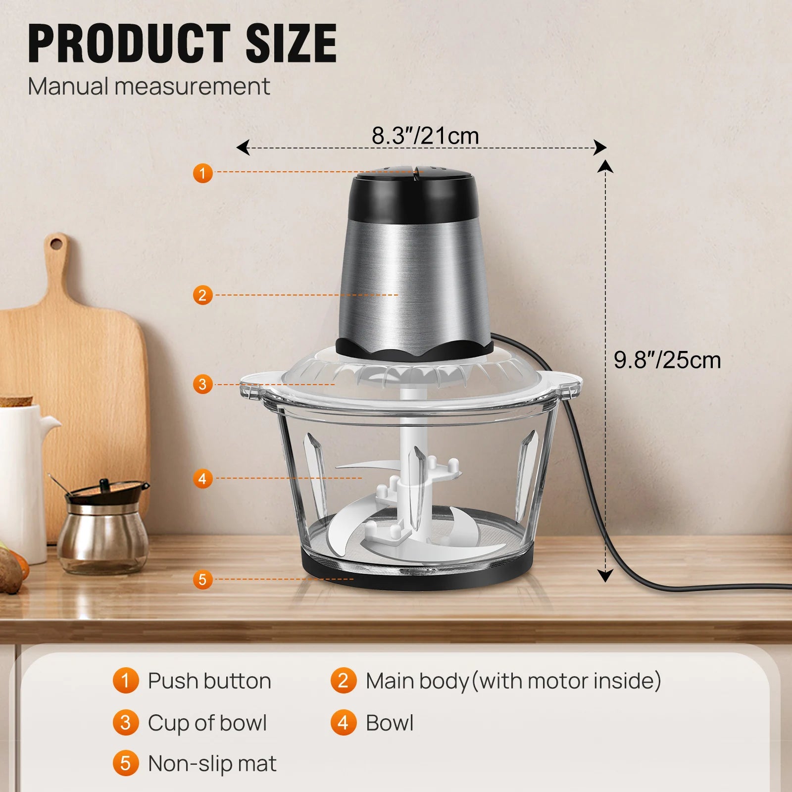 Electric Food Meat & Vegetable Grinder