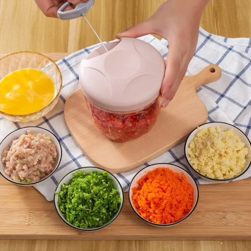 Garlic Chopper Manual Rotate Vegetable Cutter