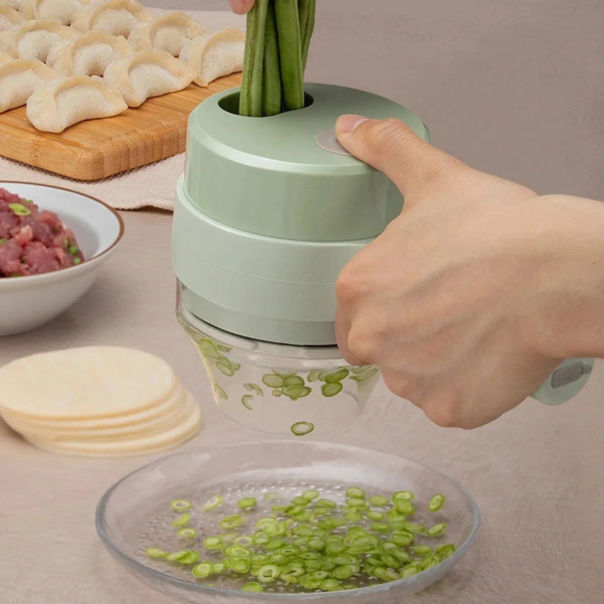 Electric 4 In 1  Vegetable Chopper
