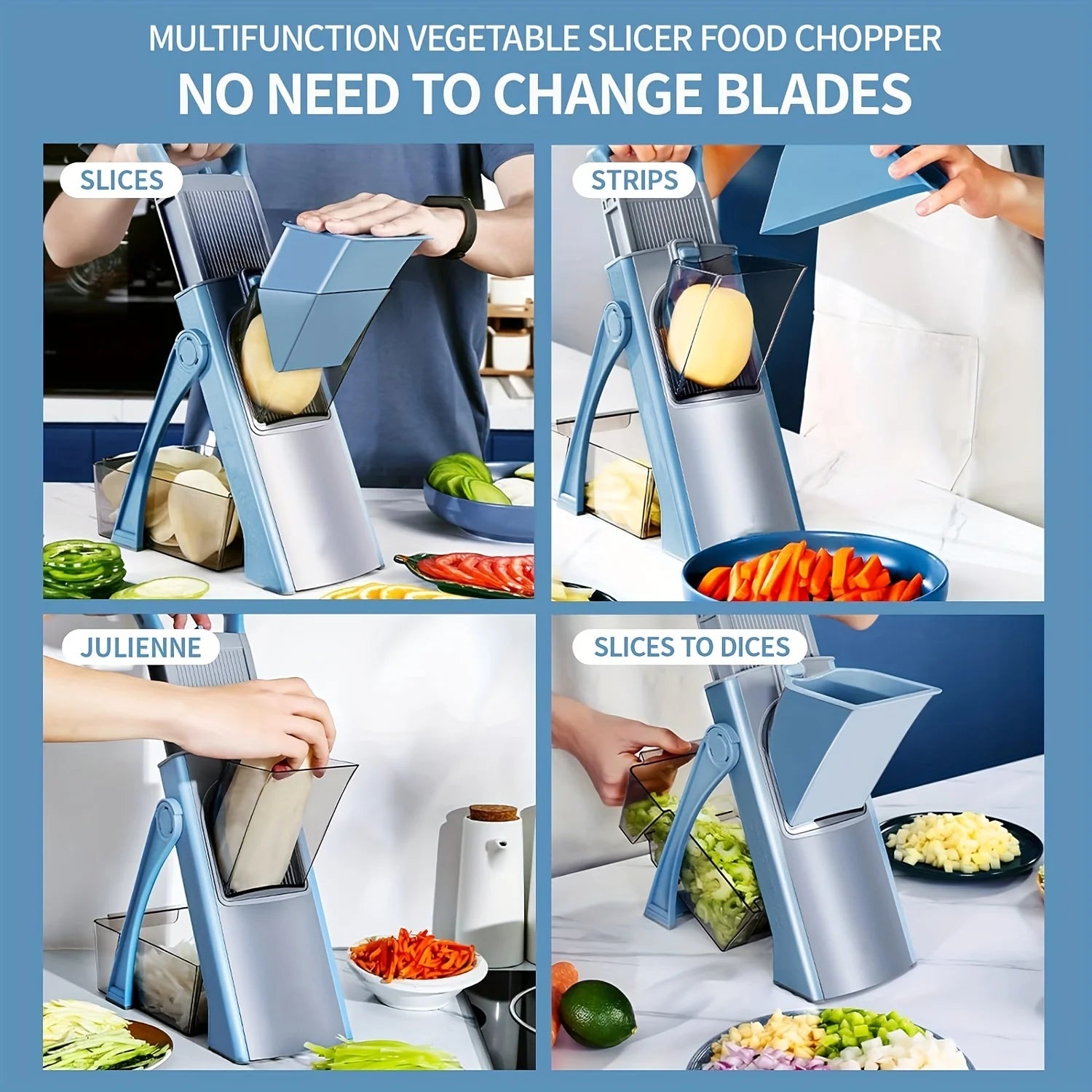 Adjustable Height Vegetable Food Chopper
