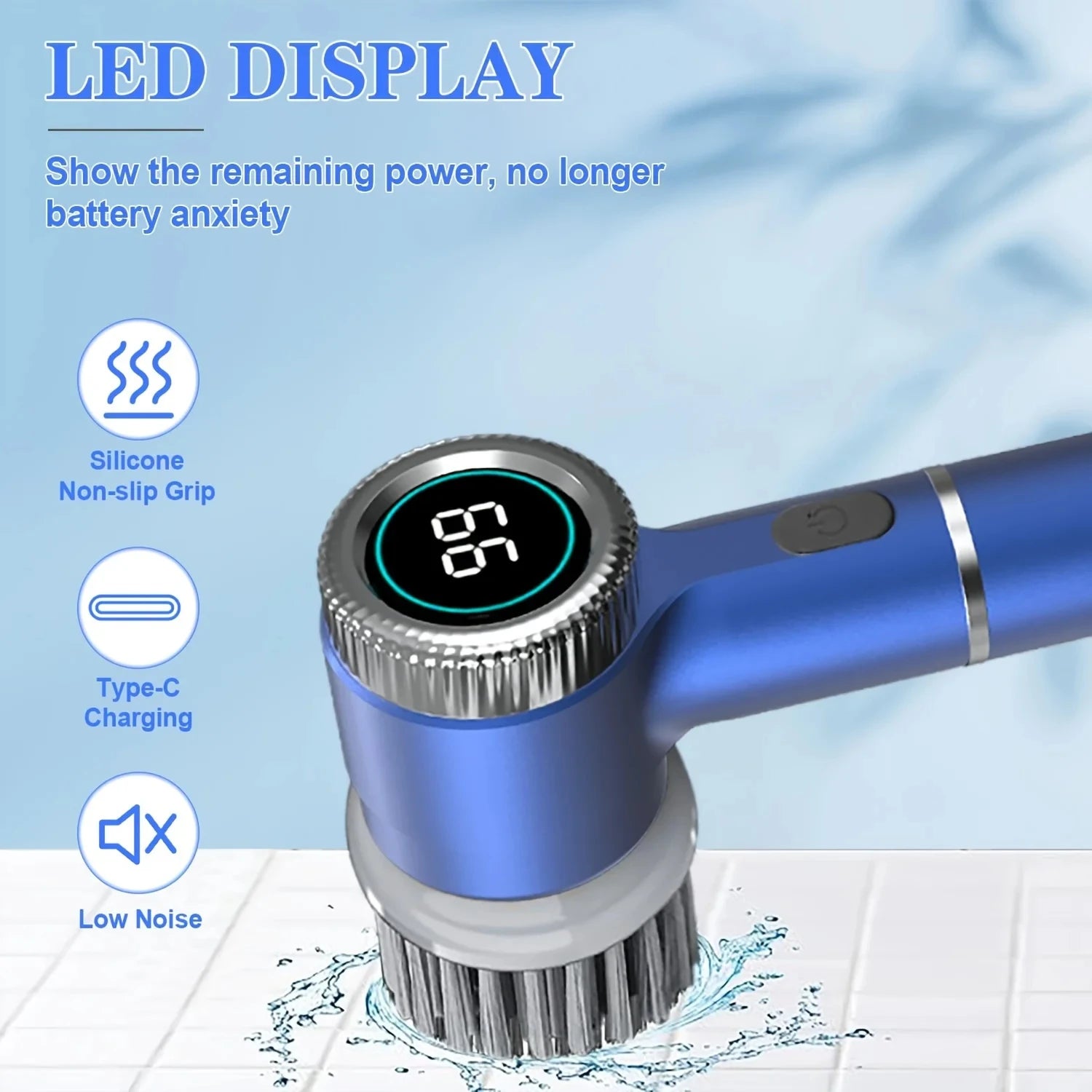 Electric Handheld Dish Cleaning Brush