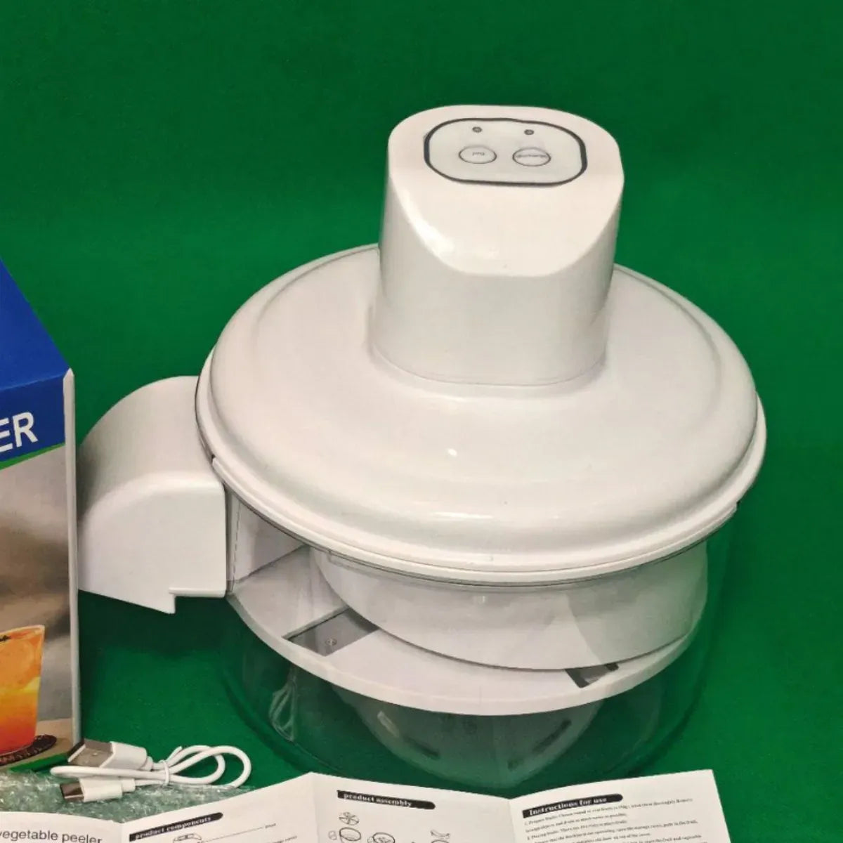 Electric Automatic Veggie Food Peeler 14:200006151#White;200007763:201336100