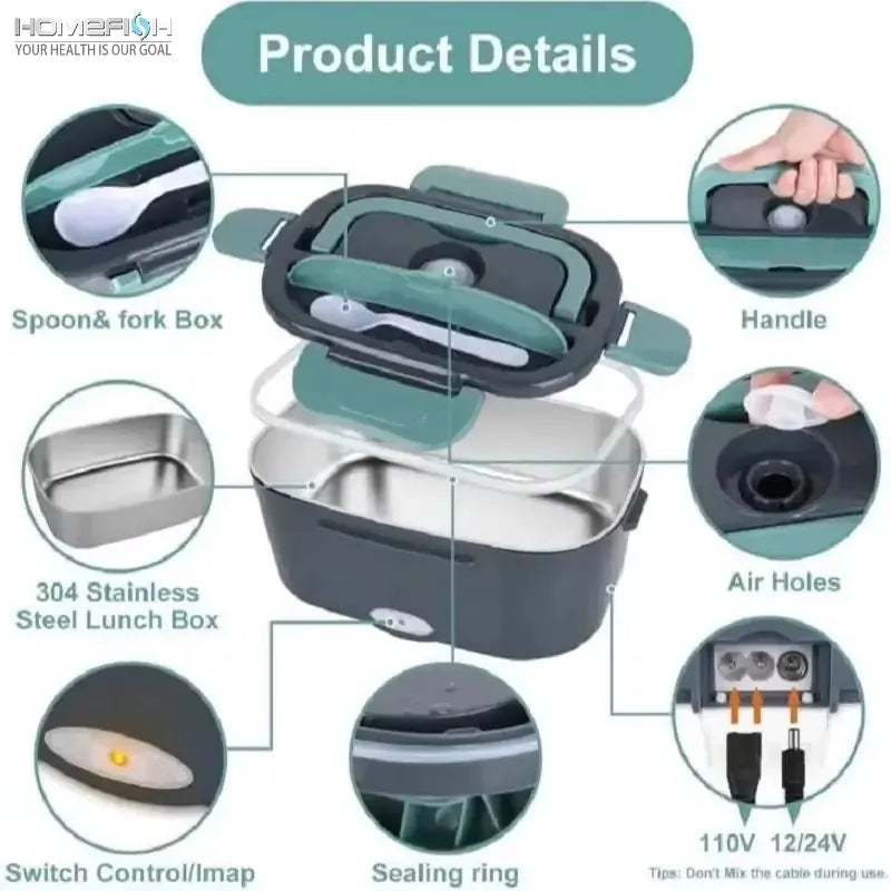 Electric Lunch Box Food Meal Warmer