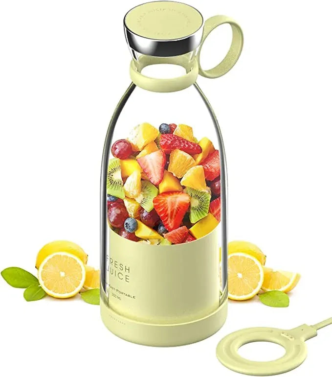 Electric Portable Rechargeable Wireless Juicer 14:366#350ml yellow;200007763:201336100