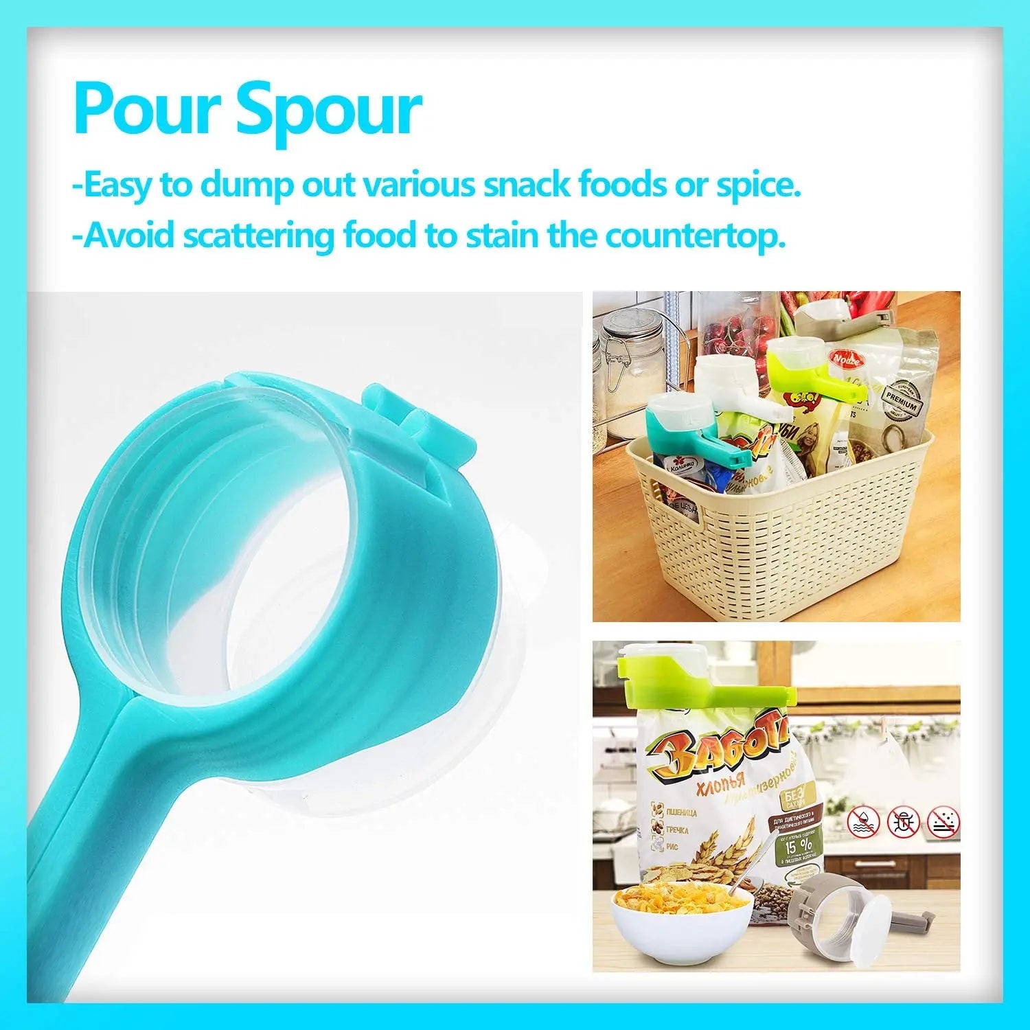 Food Bag Sealing Lid Cap Clip