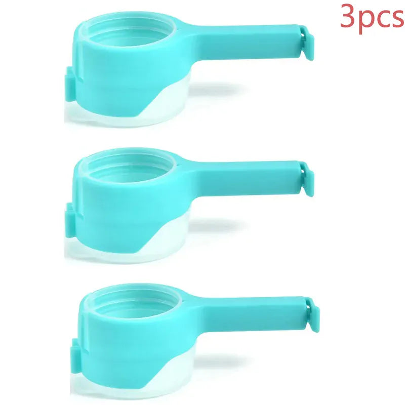 Food Bag Sealing Lid Cap Clip 14:10#3pcs-blue