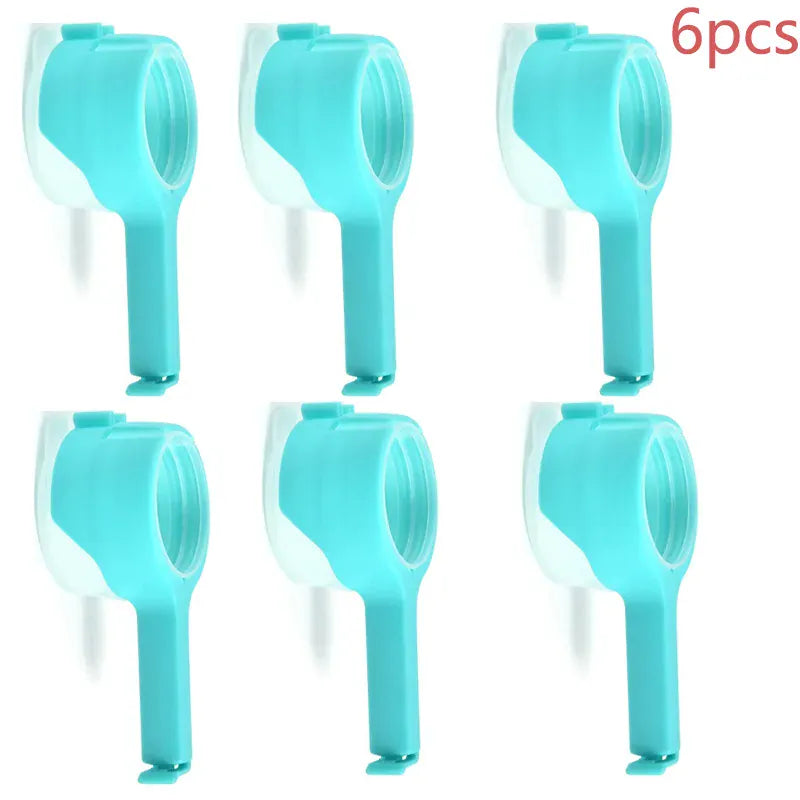 Food Bag Sealing Lid Cap Clip 14:100013775#6pcs-blue