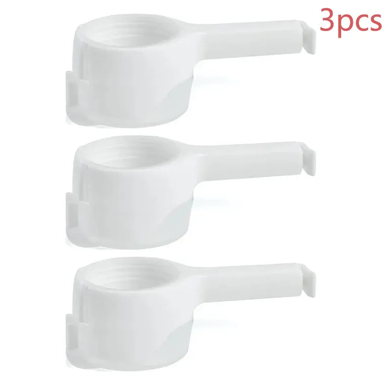 Food Bag Sealing Lid Cap Clip 14:173#3pcs-White