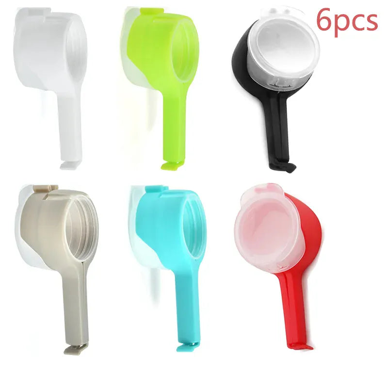 Food Bag Sealing Lid Cap Clip 14:200004889#6pcs-Mix colors
