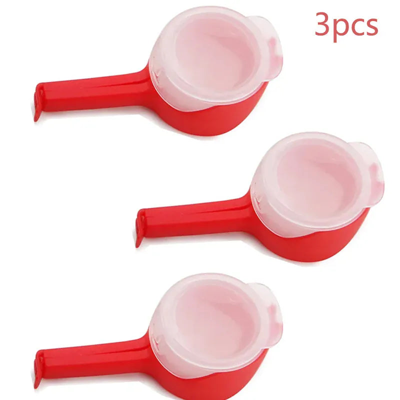 Food Bag Sealing Lid Cap Clip 14:29#3pcs-red