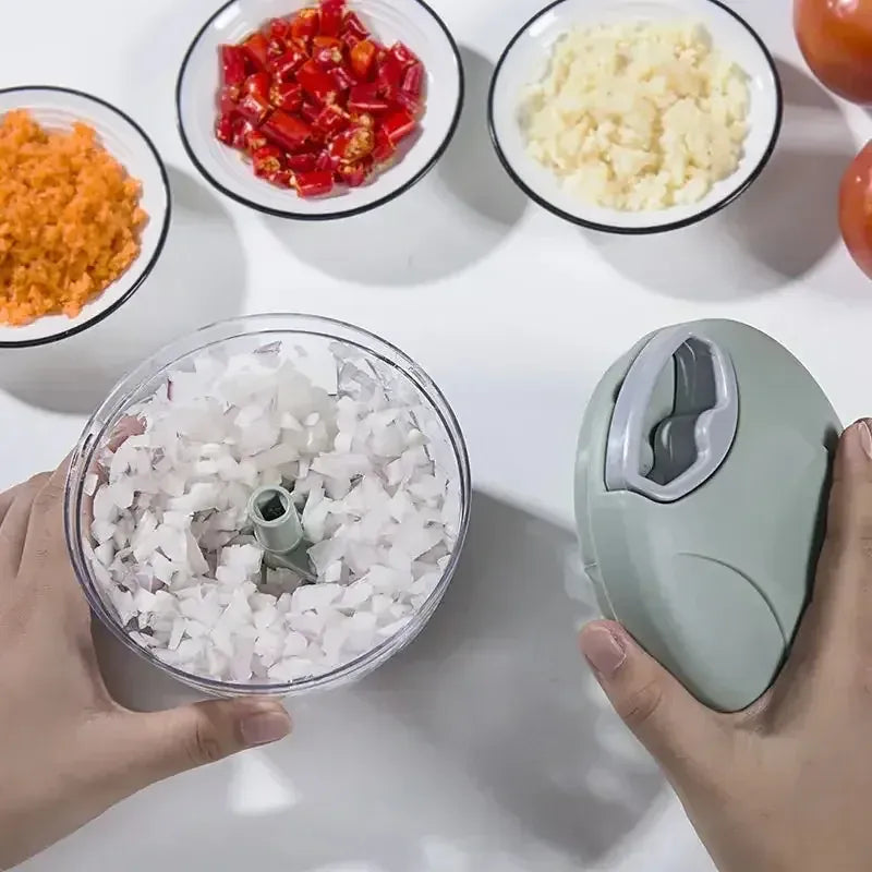 Garlic Chopper Manual Rotate Vegetable Cutter