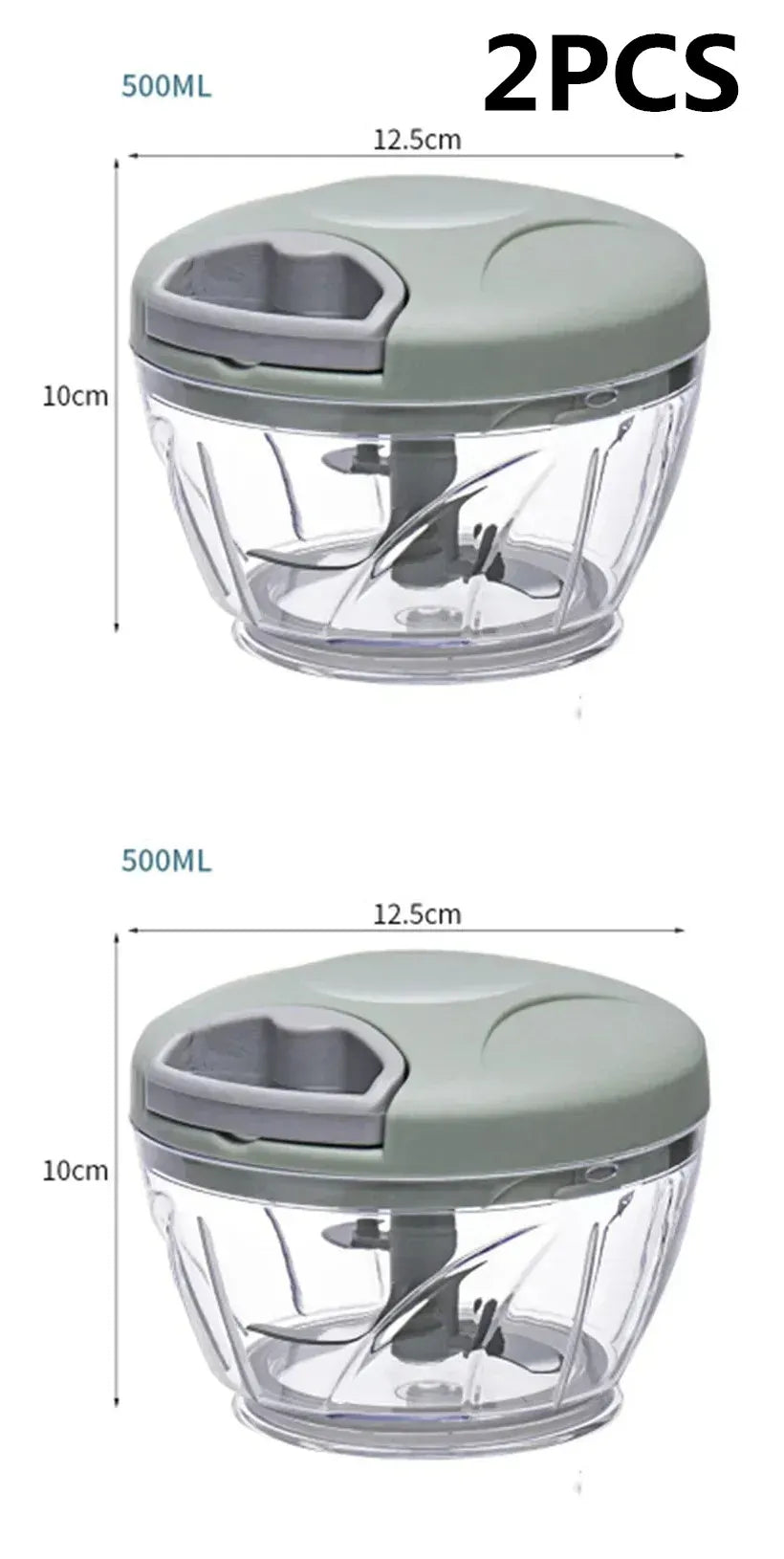 Garlic Chopper Manual Rotate Vegetable Cutter 14:200000195#2PCS G