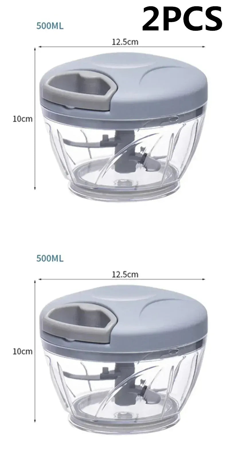 Garlic Chopper Manual Rotate Vegetable Cutter 14:200002130#2PCS B