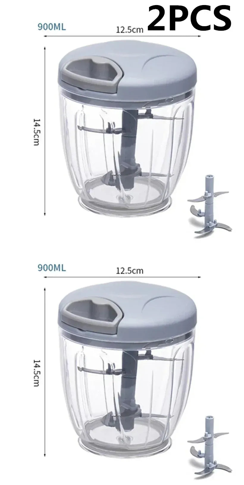 Garlic Chopper Manual Rotate Vegetable Cutter 14:200004889#2P L
