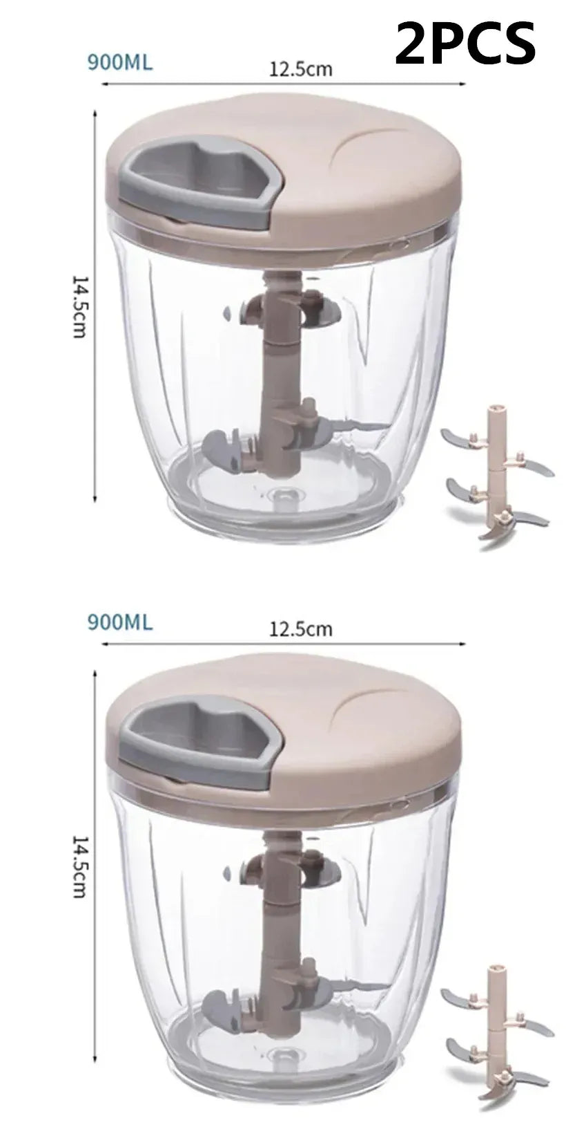 Garlic Chopper Manual Rotate Vegetable Cutter 14:200004890#2P F