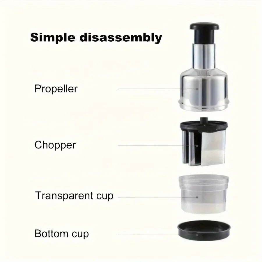 Hand Press Garlic Vegetable Chopper 14:1254#1pc