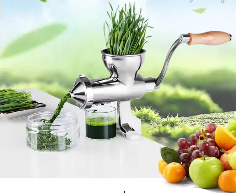 Stainless Steel Manual Wheatgrass Hand Fruit Juicer <none>