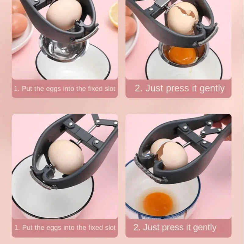 Stainless Steel Scissor Eggshell Opener 14:193#Egg opener 2-in-1