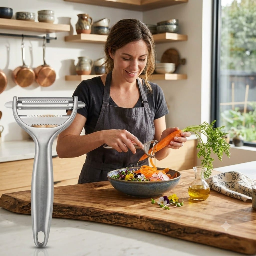 Stainless Steel Vegetable & Fruit Peeler 14:200006151#Update 4in1